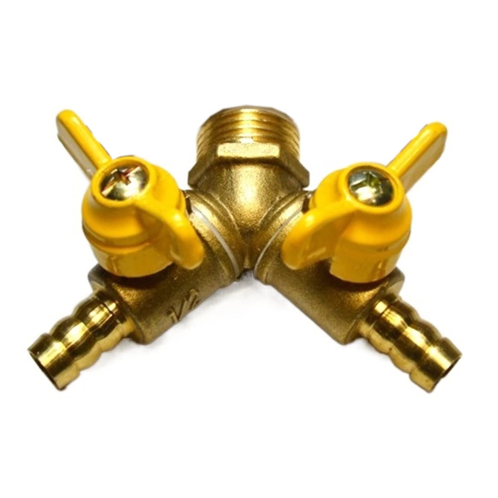 Conector, Adaptadores, Acoplador, Espiga de manguera de 8 mm 10 mm x 1/2 pulgada BSP FeThread 3 Conector de válvula de bola de latón de tres vías for combustible Gas Agua Aceite Aire (Size : 8mm Hose