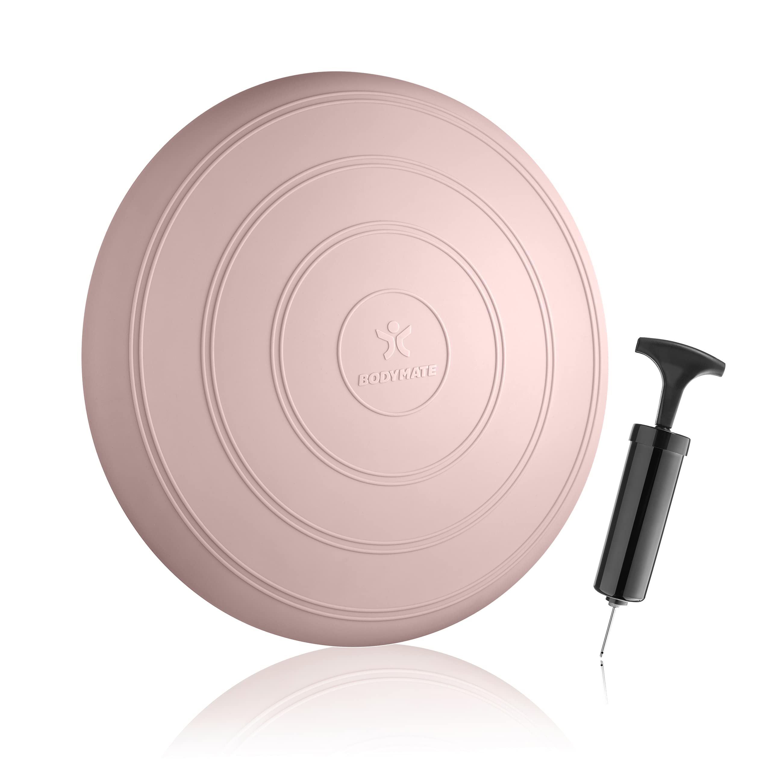 BODYMATE Coussin d'équilibre Comfort Ø33cm + Pompe Incluse - Coussin Gonflable pour Core Training, Fitness, rééducation