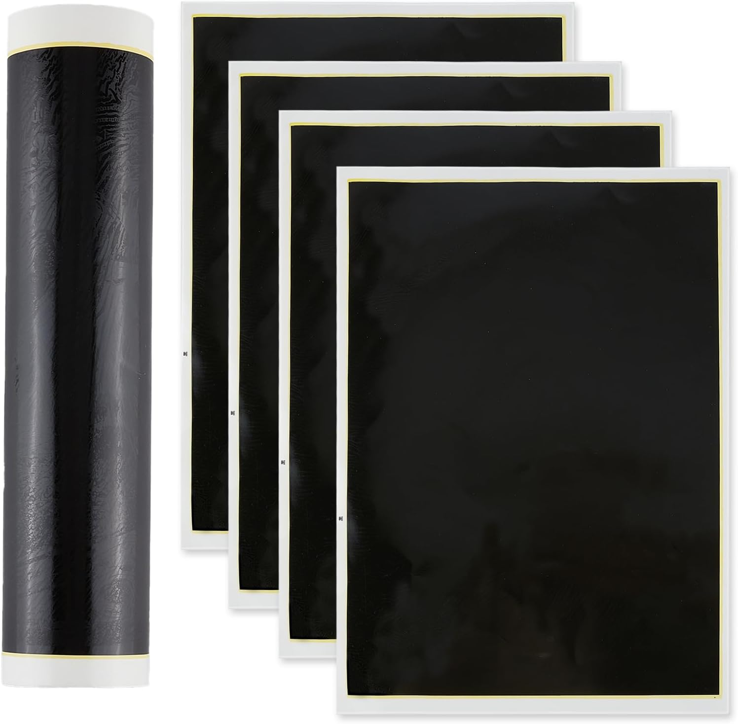 NICENEEDED 5 PCS Laser Engraving Marking Paper, 10.6"x 15" Black Laser Dimming Paper Laser Engraving Test Focus Paper, Laser Engraving Material for Glass Metal Ceramics DIY Crafts
