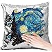 My Custom Style Solo funda de cojín de lentejuelas #Arte-noche estrellada, Van Gogh#plata