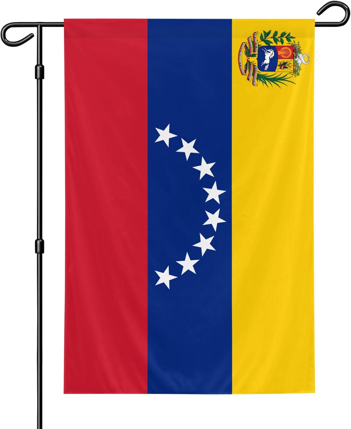 Venezuela 8 Stars Garden Flag, 12x18 Inch Double-Sided, Vivid Color Venezuelan National Garden Flags, for Indoor Outdoor Party Home Lawn Decor