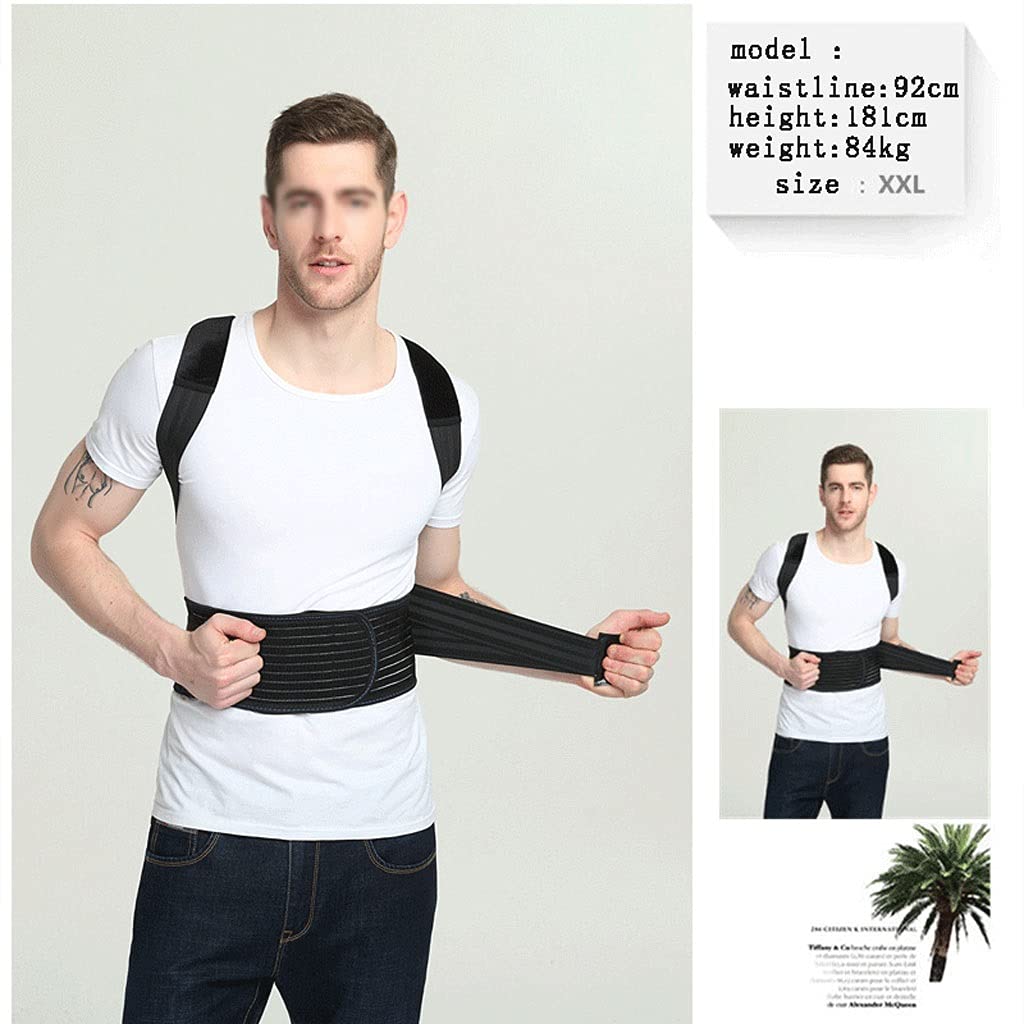 Correttore posturale per la Schiena Cintura di Supporto per la Vita Regolabile Supporto posturale Traspirante Migliora Il Supporto per la Schiena per Uomini e Donne Adolescenti (3XL) (A 5XL)