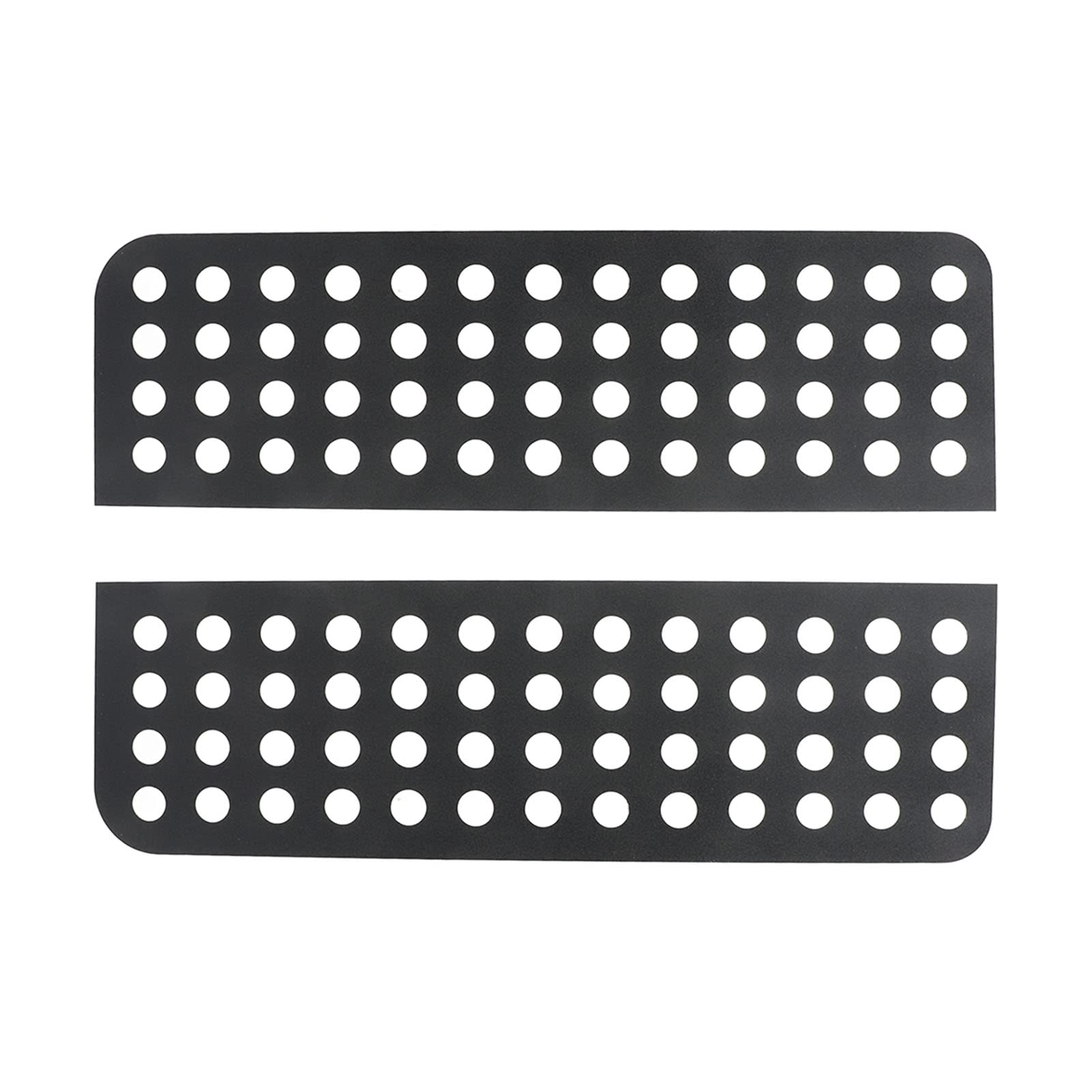 Aramox Rear Door Window Decals, 2 Pcs Rear Door Window Decals Aluminium Alloy Glass Panel Trim Strip Sticker Replacement for Jeep Wrangler JK Unlimited 2007‑2017