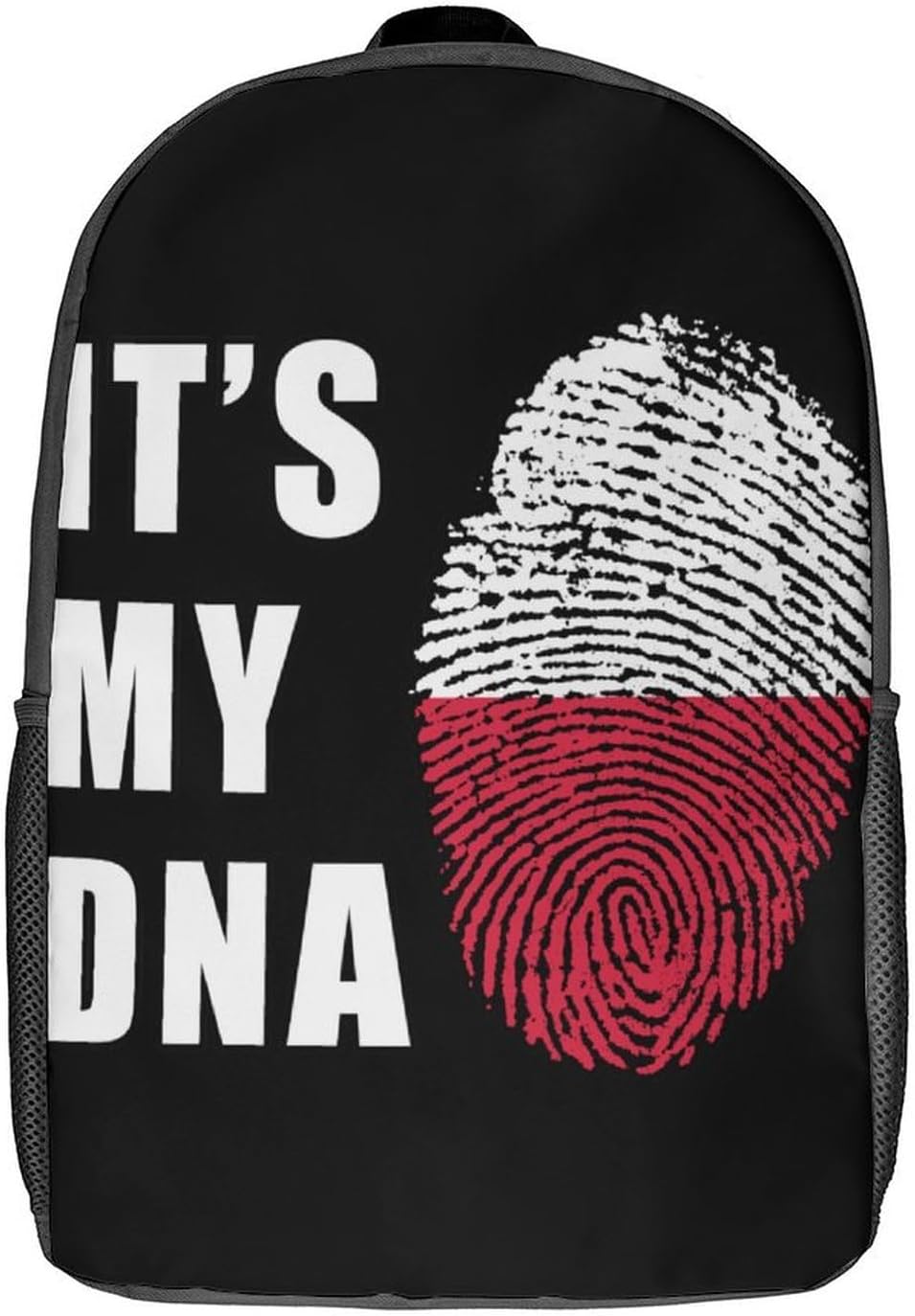 Poland Polska Polish DNA Unisex Backpack 17" Casual Daypacks Simple Shoulders Bag for Camping Hiking Travel Gear