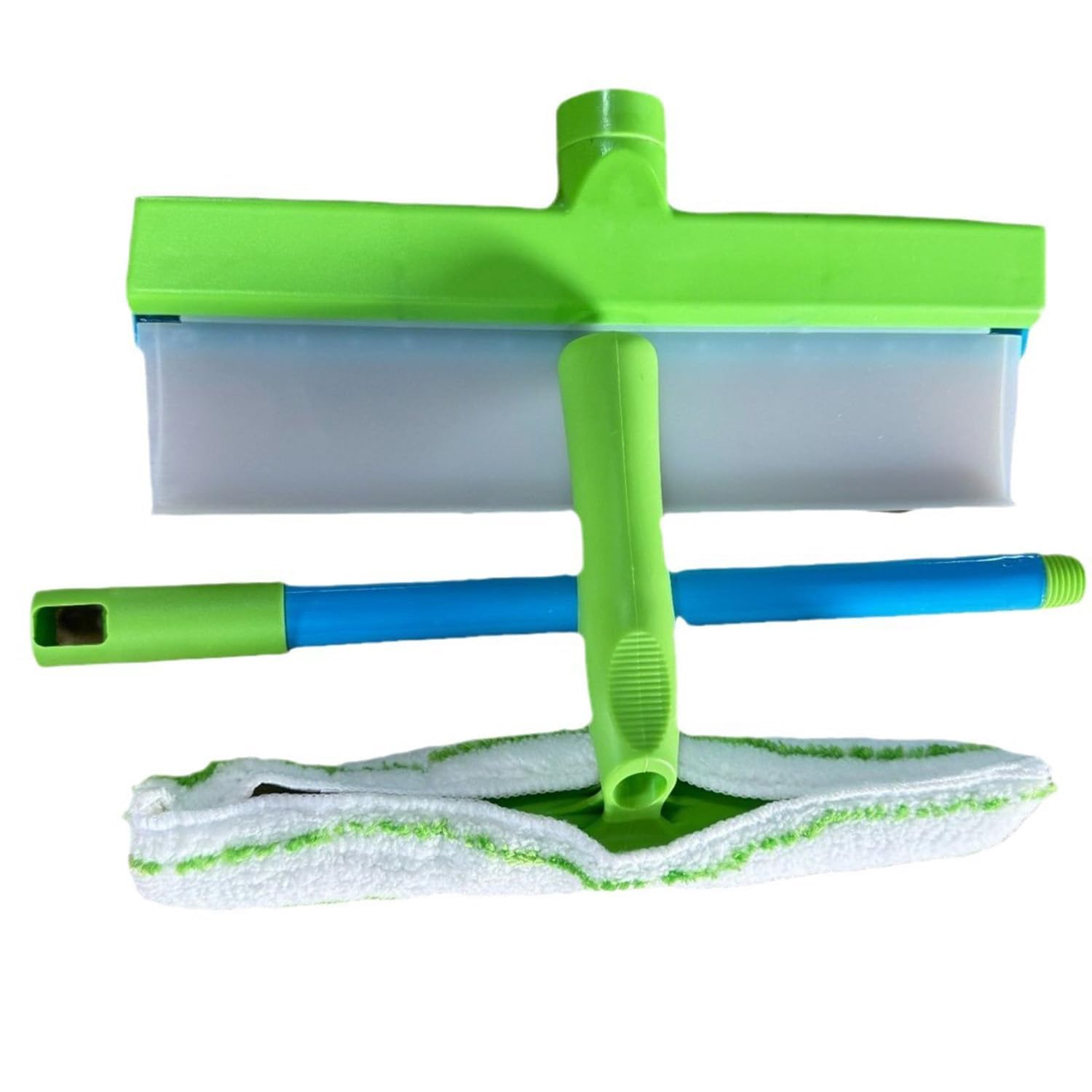 Ali - Kit de limpiador de ventanas reciclable, juego de limpiador de ventanas con limpiador de microfibra para puertas de ducha, espejos y coches (2 unidades, azul)