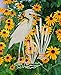 Egret & Cattails Left Oval Etched Window Decal Vinyl Glass Cling - 15