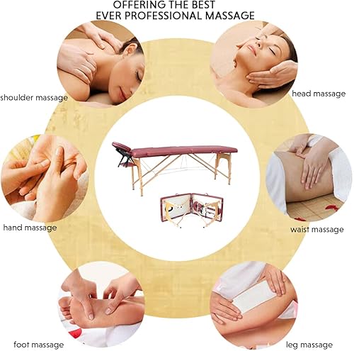 Miniatura 5 de Massage Table Portable Massage Bed 84Inches Spa Bed, 2 Folding Salon Bed with Headrest& Armrest, Height Adjustable Facial SPA Massage Bed with