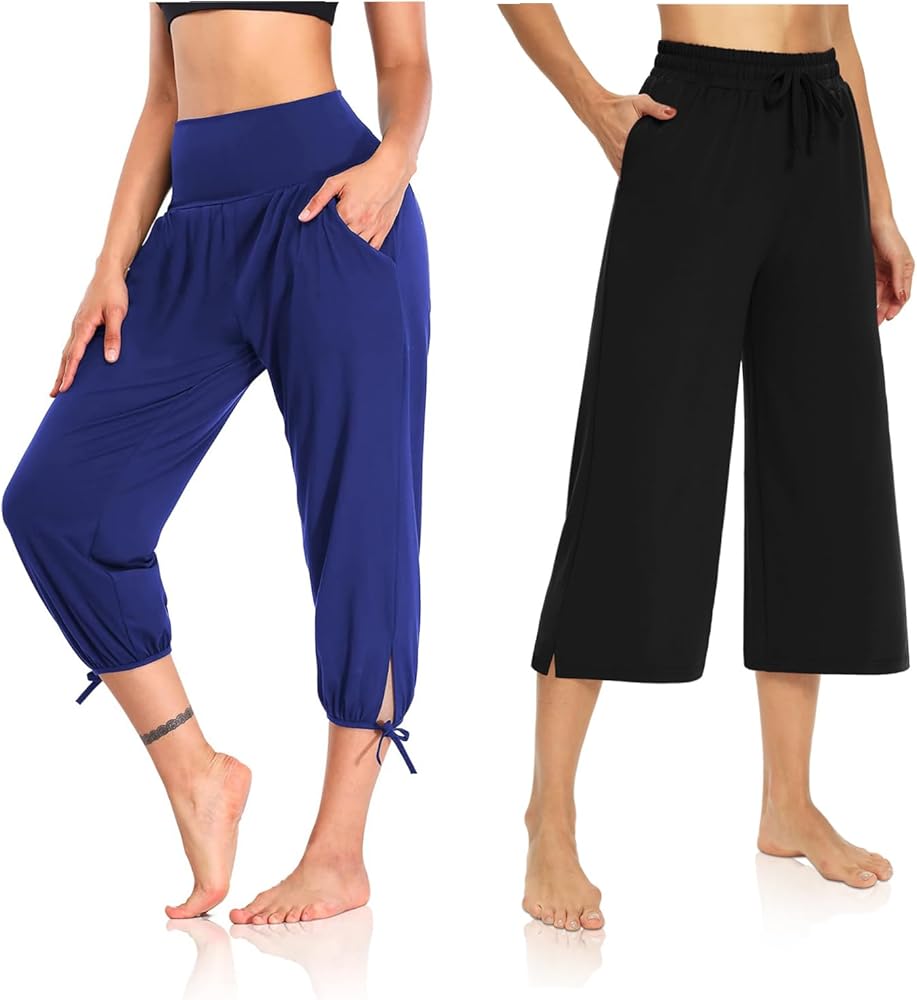 DIBAOLONG Woens Yoga Pants Wide Leg Cofy Drawstring Loose Lounge Long
