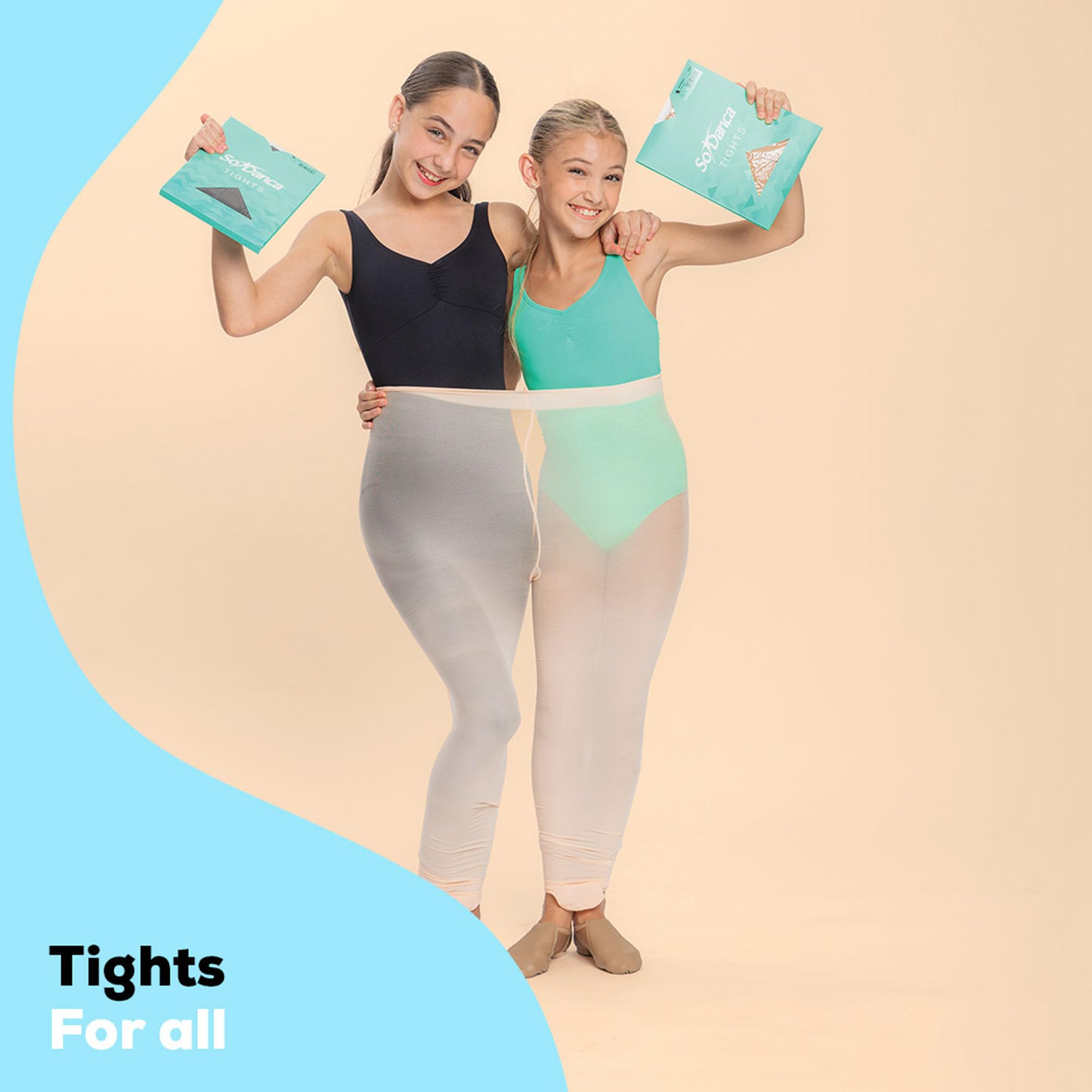 So Danca - Medias convertibles con costuras de malla para niños, ultra suaves Pro, ballet, baile, 85% nailon, 15% elastano - TS95