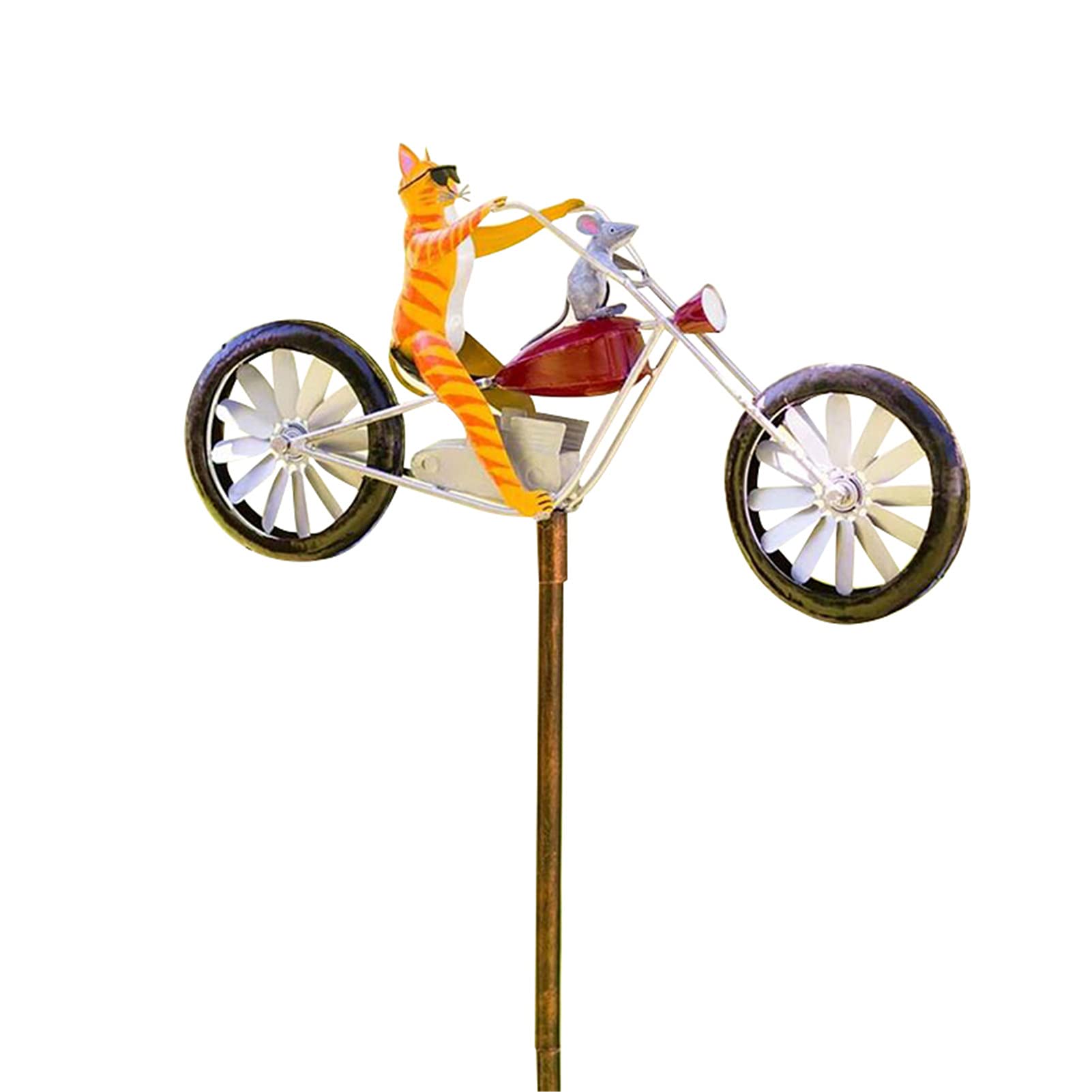 Wind Spinner With Pole Vintage Bicycle Metal - Wind Spinner with Standing Pole Garden Yard Lawn Decoration