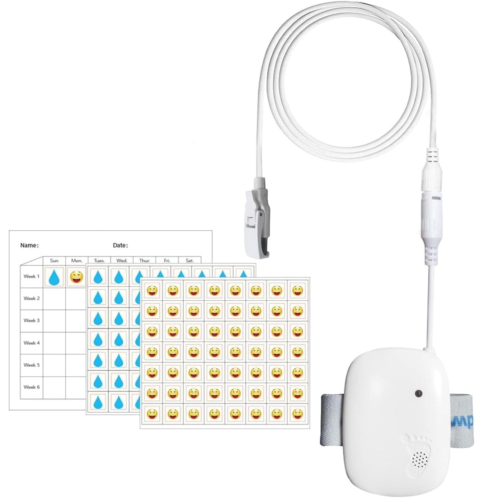 Highly Sensitive Bedwetting Alarm with Dual Vibration & Sound Modes for Nighttime Pee Training