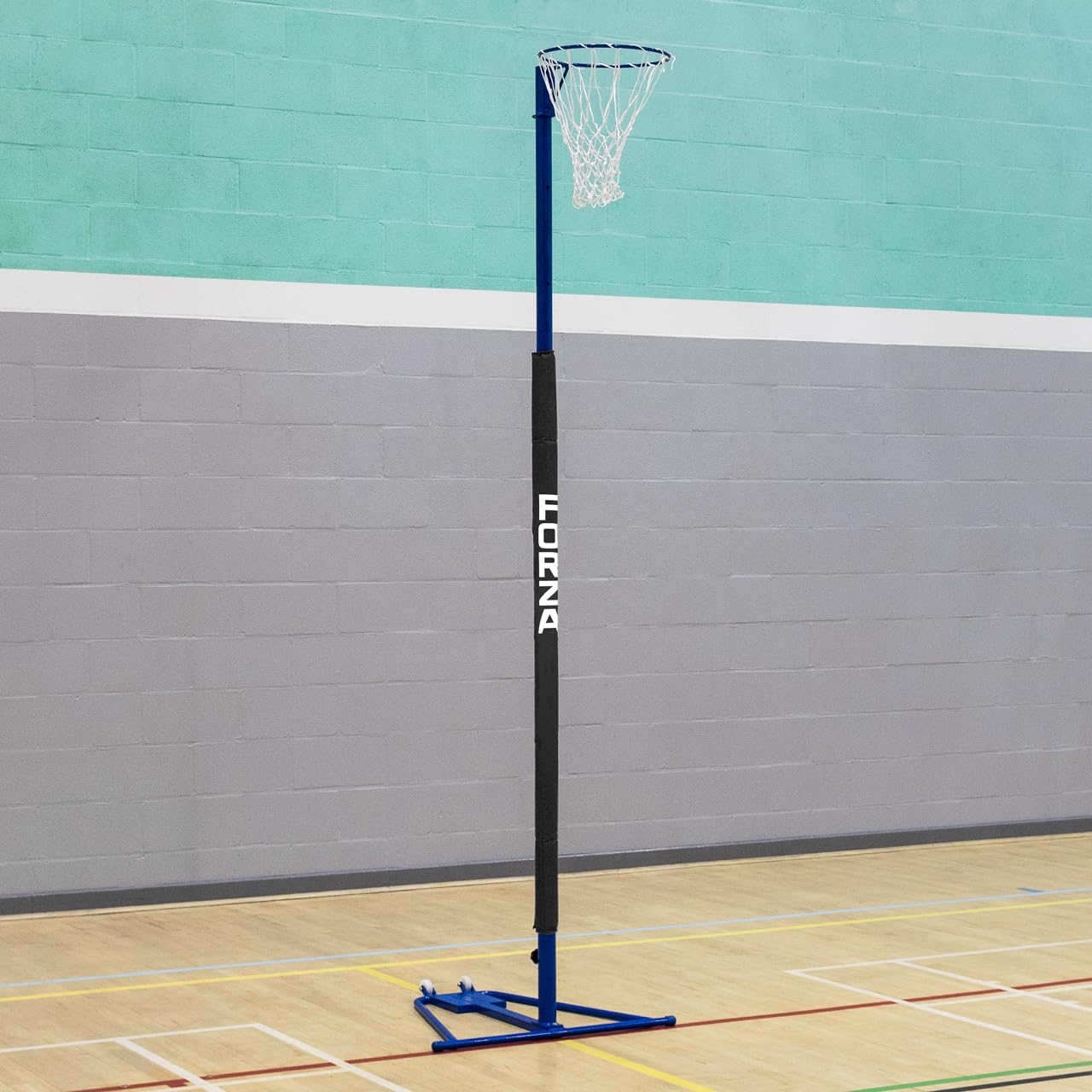 FORZA Netball Post Protection Padding | Fits 50mm & 80mm Netball Posts | For 6ft or 10ft Posts | Multiple Colour Options | School Standard + Proffesional Sizes (Black (6ft, 50mm), 2)
