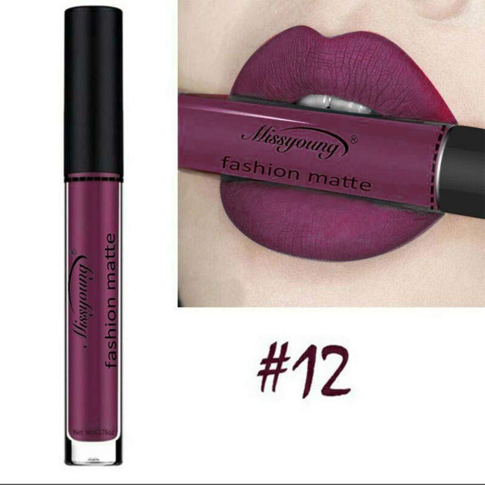 ROPALIA Halloween Gothic Matte Liquid Lipstick Makeup- Waterproof Non Stick Cup and Long Lasting Lip Gloss -Non-fading Black Lipsticks for Masquerade, Cosplay, Halloween Makeup