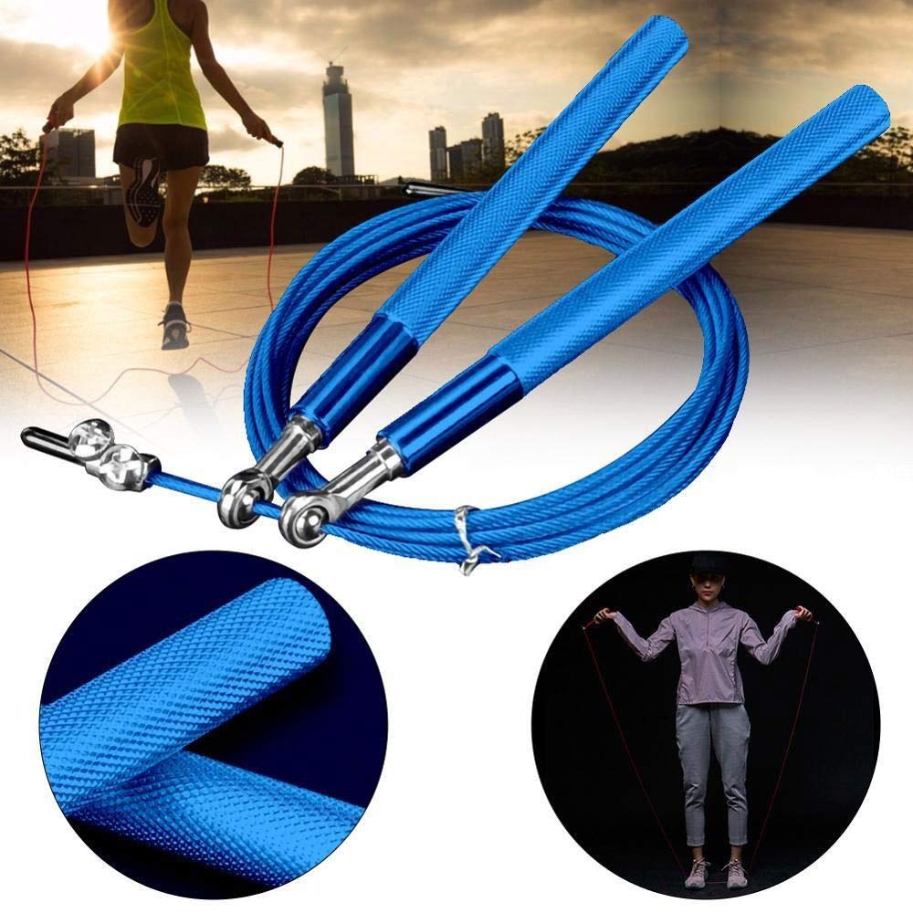 XIANGFATS Cuerda Saltar Ajustable de la Cuerda de Acero de Alta Velocidad de Salto Doble rodamiento Gimnasio comba de Saltar la Cuerda Ejercicio Fitness Equipment Saltar la Cuerda (Color : 2)