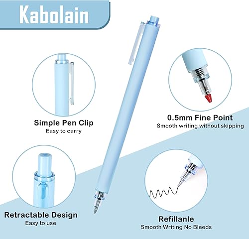 Miniatura 3 de Bolígrafos de tinta negra, punta fina de 0.020 in para una escritura suave, tinta de secado rápido, bolígrafos de escritura suave, perfectos para