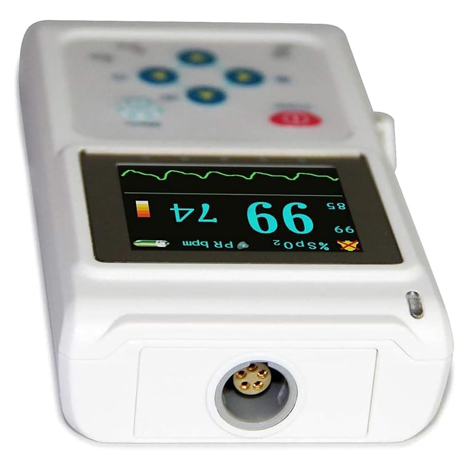 Oxímetro De Pulso De Veterinario Portátil, Veterinario Veterinario De Pulso, Veterinario, Al Monitor De La Frecuencia De Pulso/Sensor De Lengua con Sonda Y Cable USB