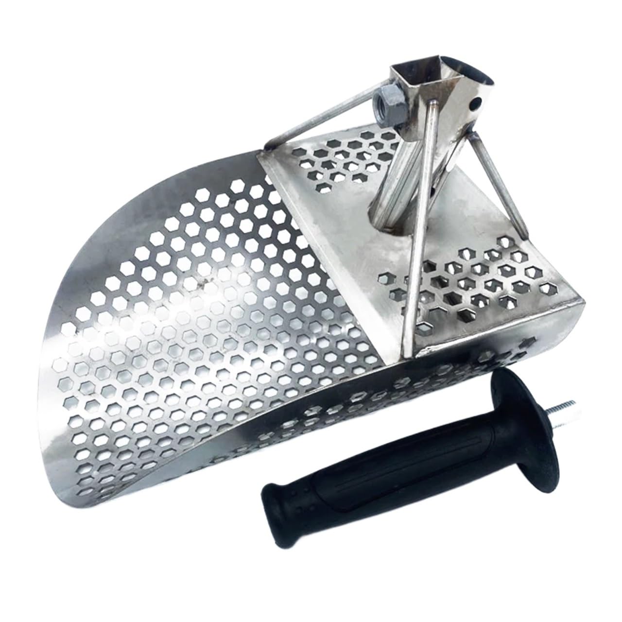 Rastrillo per pulci di sabbia Paletta for sabbia da spiaggia, pala, metal detector, palette for , for la ricerca di tesori, strumento in acciaio inossidabile esagonale