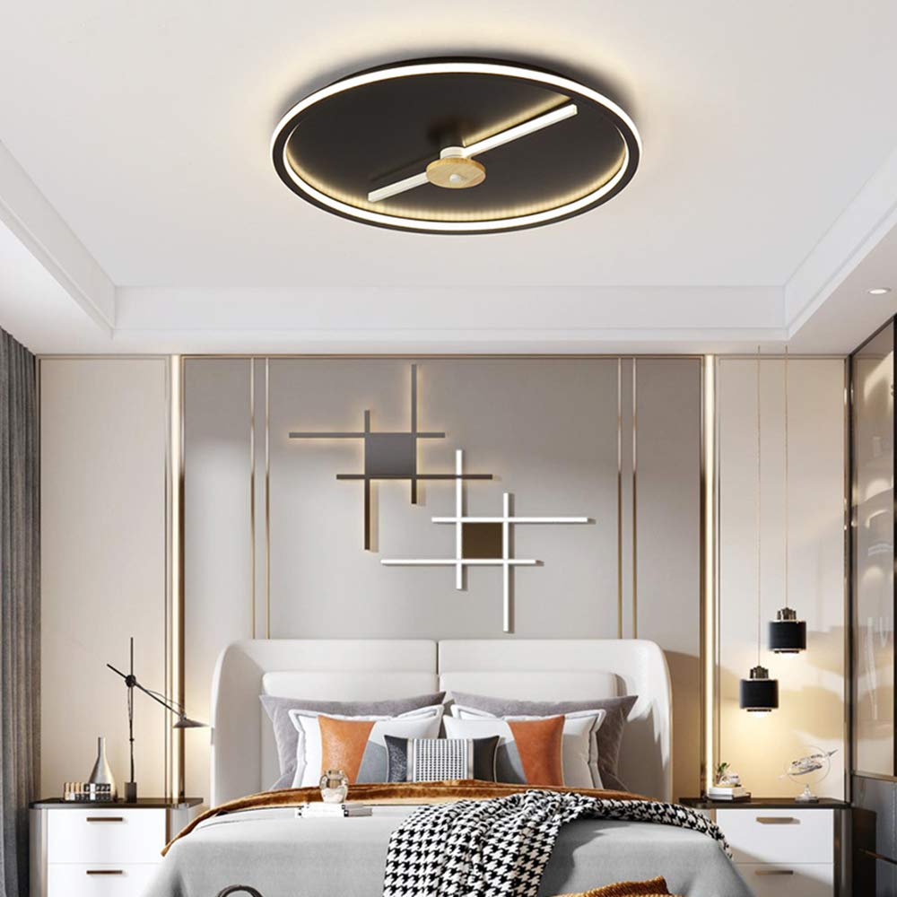 JOJOM LED Deckenleuchte – Dimmbare Runde Schmiedeeisen-Leuchte Mit Fernbedienung, 4-armig, Gold