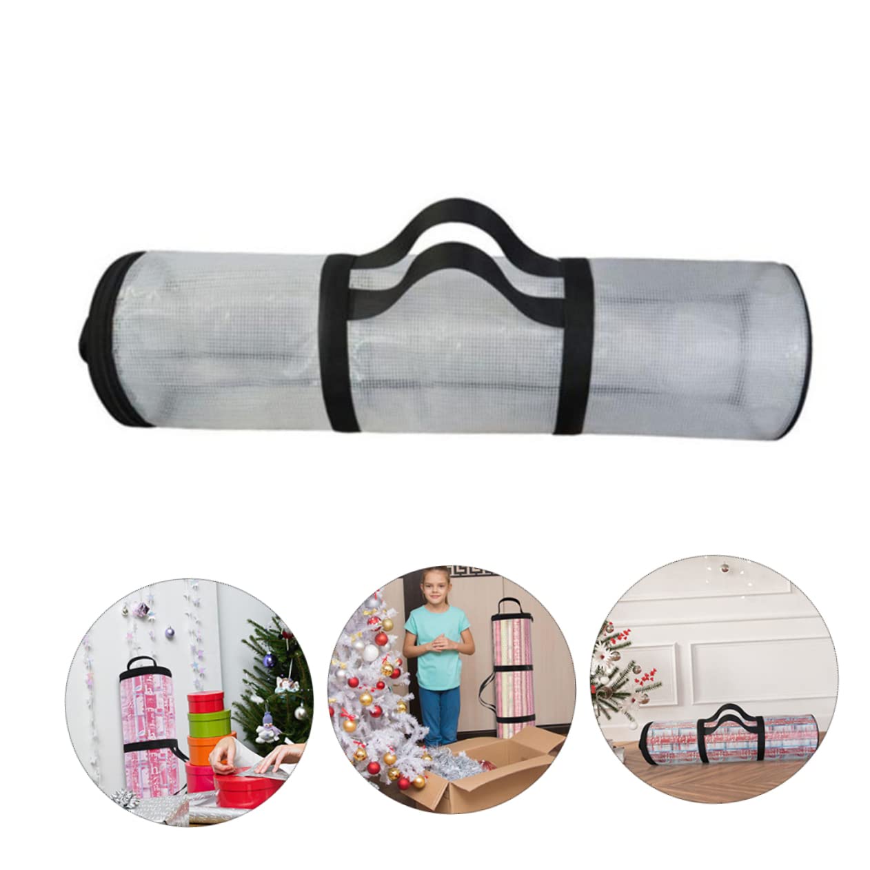 FRCOLOR Christmas Storage Bag Wrapping Paper Holder Durable Practical Easy to Store