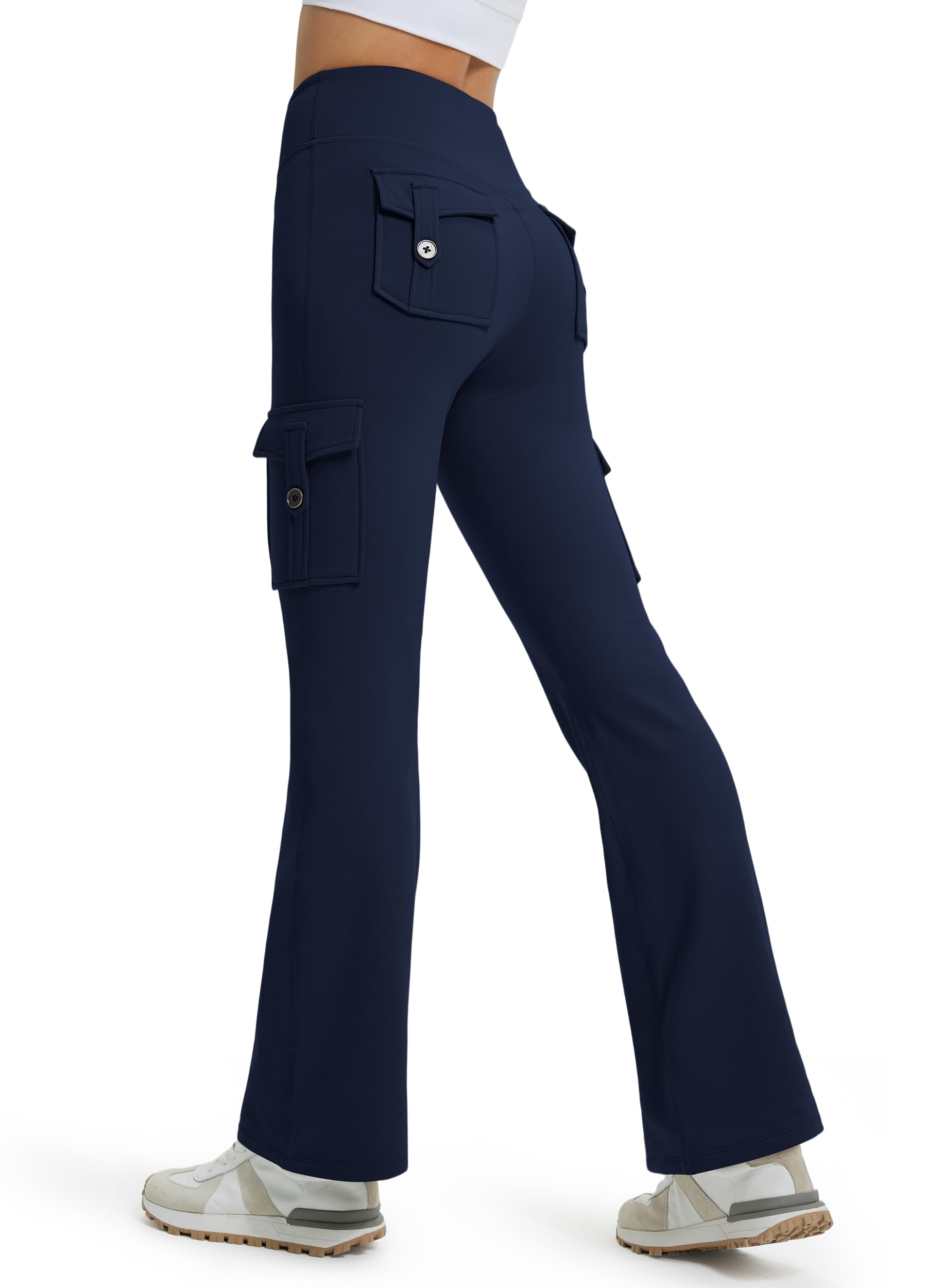 Libin Leggins Termici da Donna Impermeabile Vita Alta Pantaloni Invernali in Pile Yoga Sportivi Felpati Trekking Felpati Leggings con Tasche