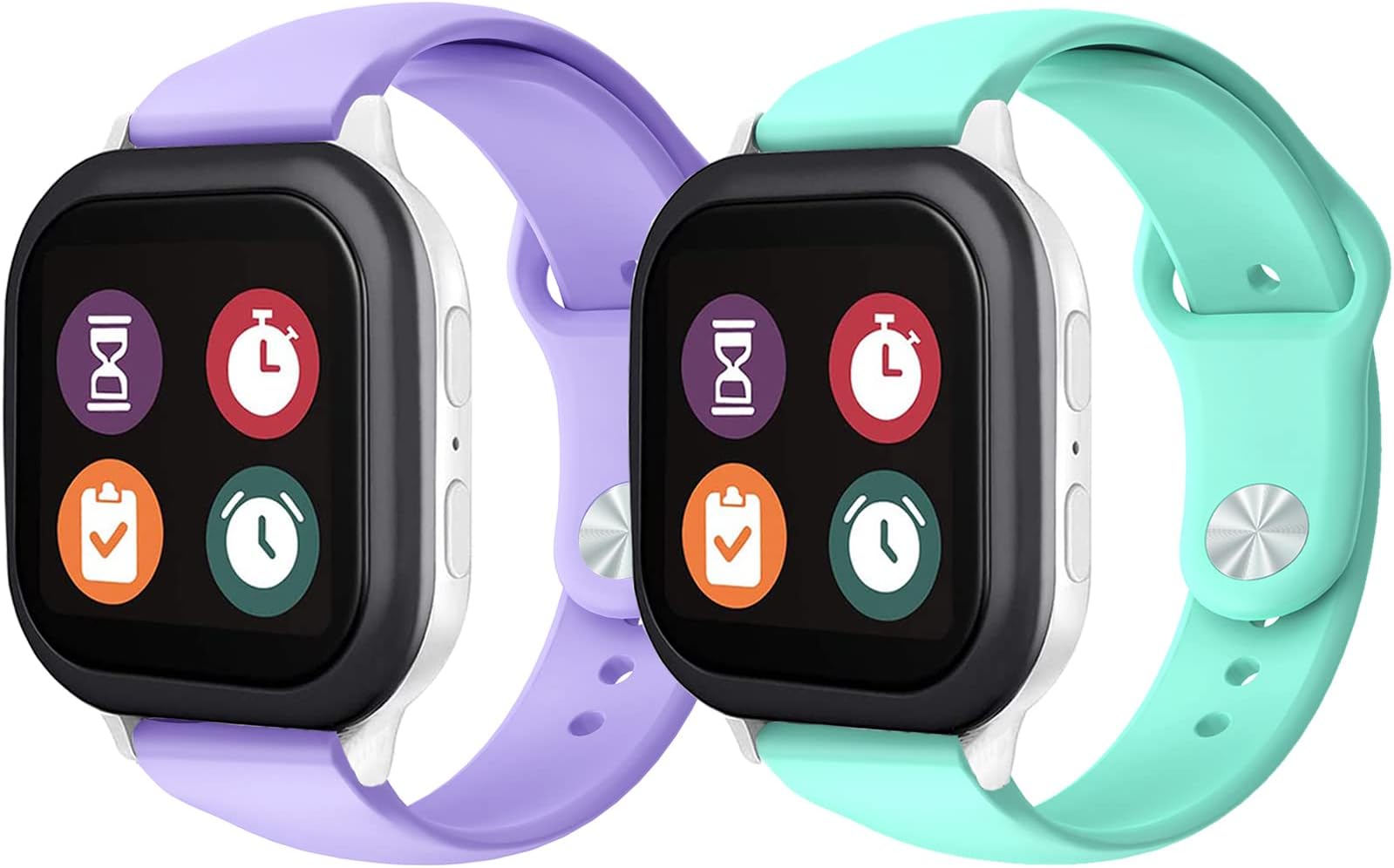 2 Pack Silicone Band Compatible with Gizmo Watch 3 Adventrue 3 2 1/Gabb Watch 3e 3 2 1/SyncUP Watch/Cosmo JrTrack Watch Band,20mm Soft Sport Smartwatch Band Replacement Small Size