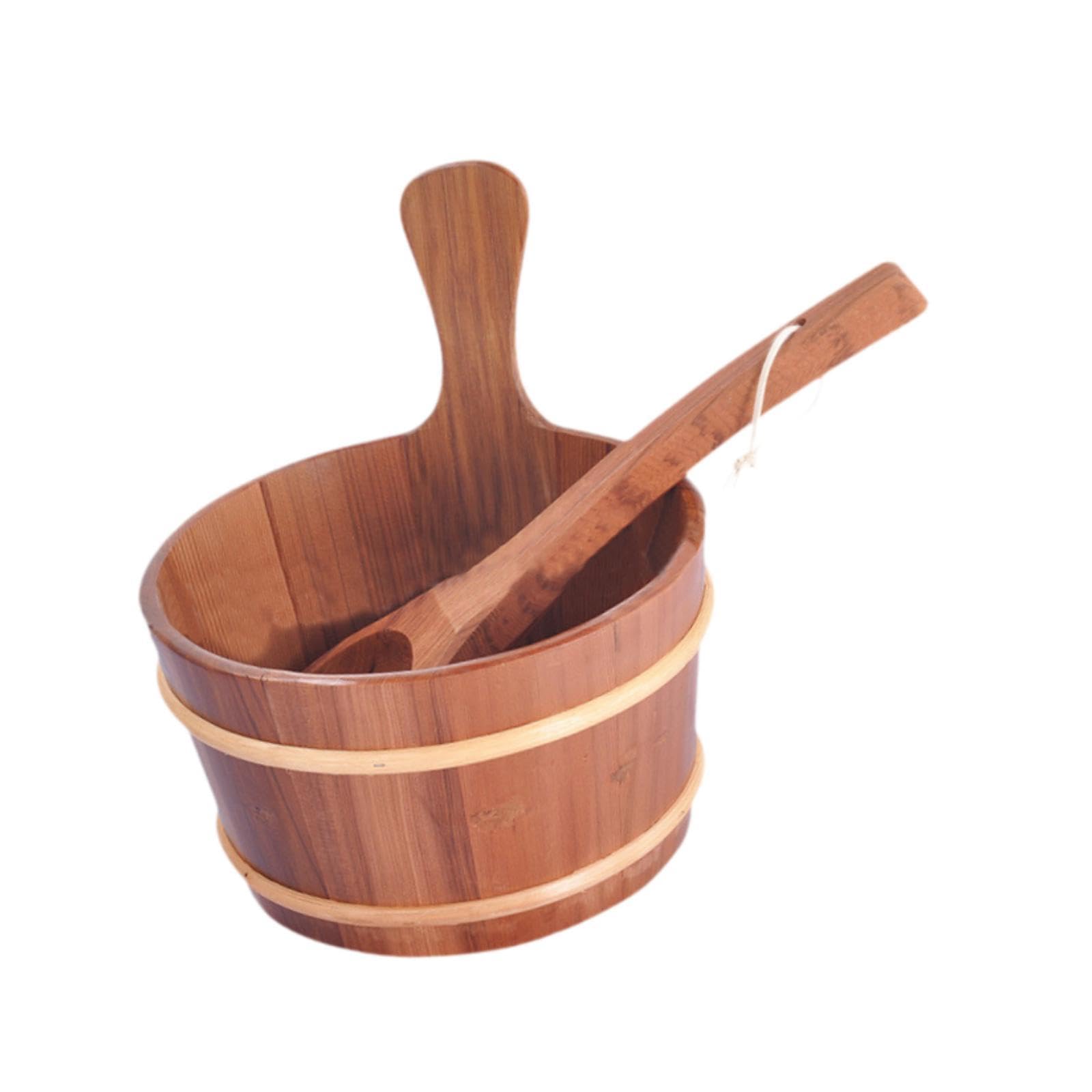 Cubo de Sauna Y, Cubo de Agua de 4 litros, Maceta, Contenedor de Almacenamiento de Madera Profesional, Accesorios de Sauna para El Hogar.