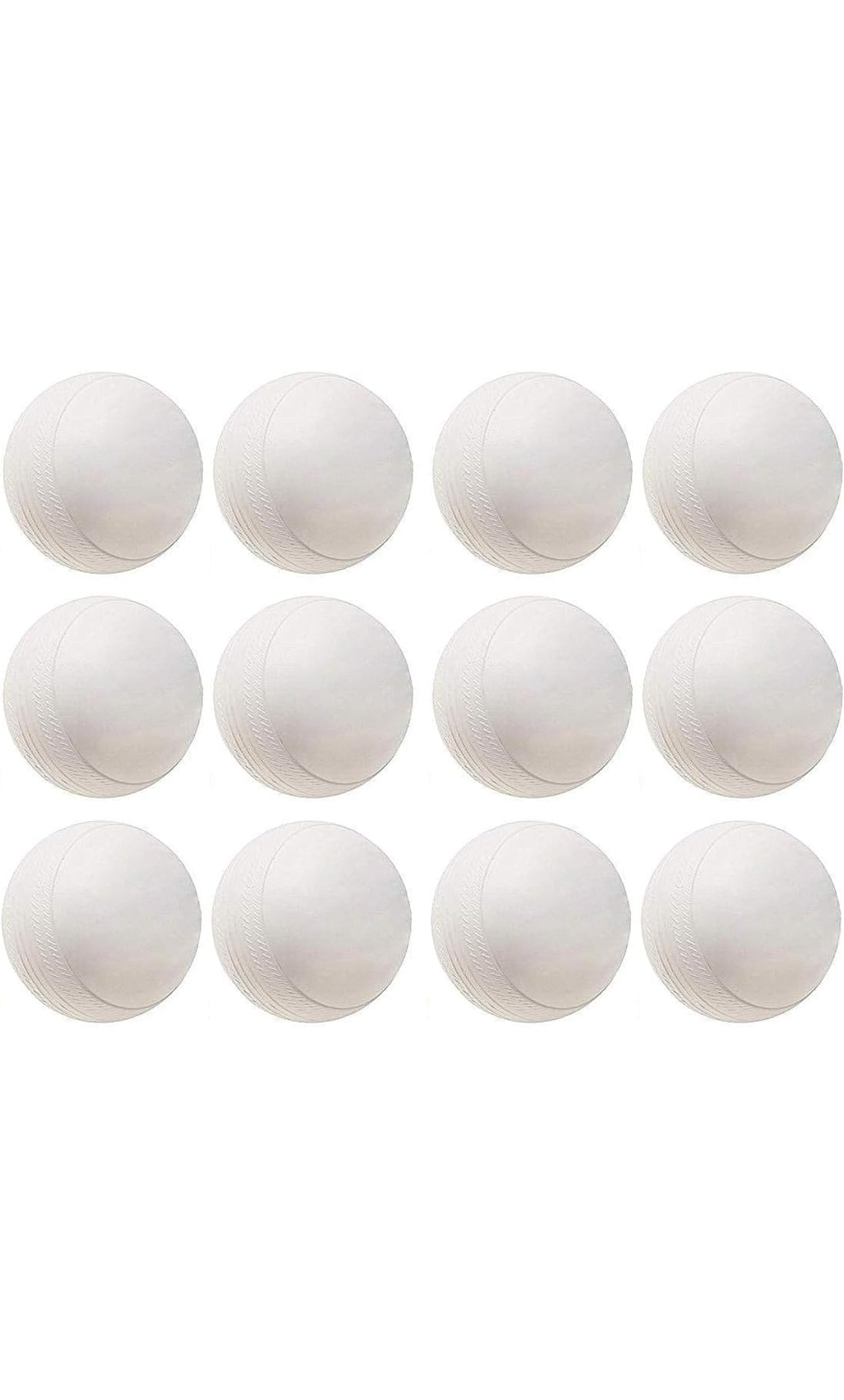 Smartsupply Plastic Cricket Training Ball White Toy Balls for Cricket for Indoor and Outdoor Game Kids Choice Now Days (White Ball, Pack of 6)
