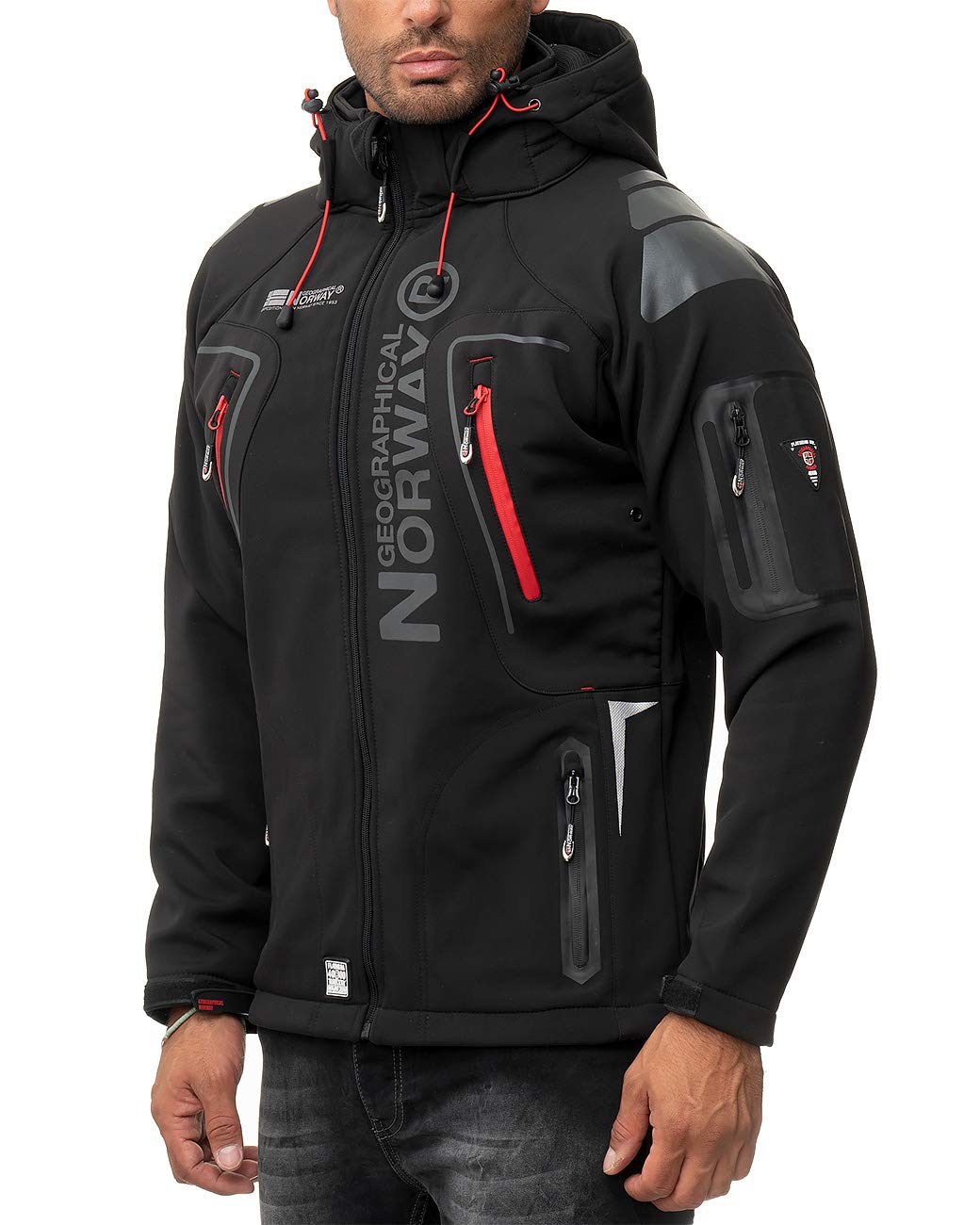 Geographical Norway da uomo Giacca Softshell Giacca funzionale Tempo libero Traspirante Escursionismo Outdoor BANS produzione