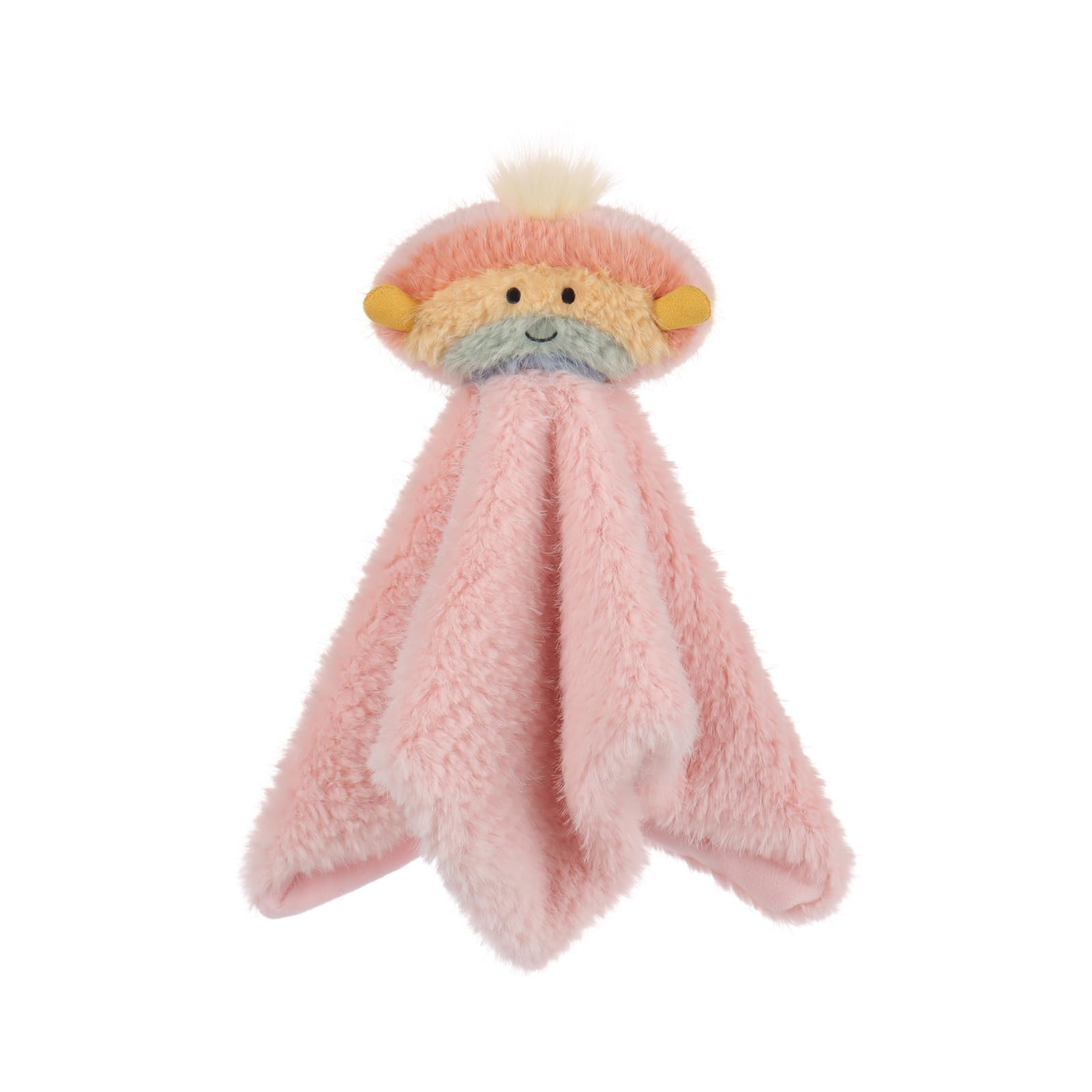 Apricot Lamb Childlike Rainbow Cute Comforter Soft Loveys for Baby Boy and Girl, Security Blanket for Babies, Infant and Toddlers, Pink 14x14 Inches