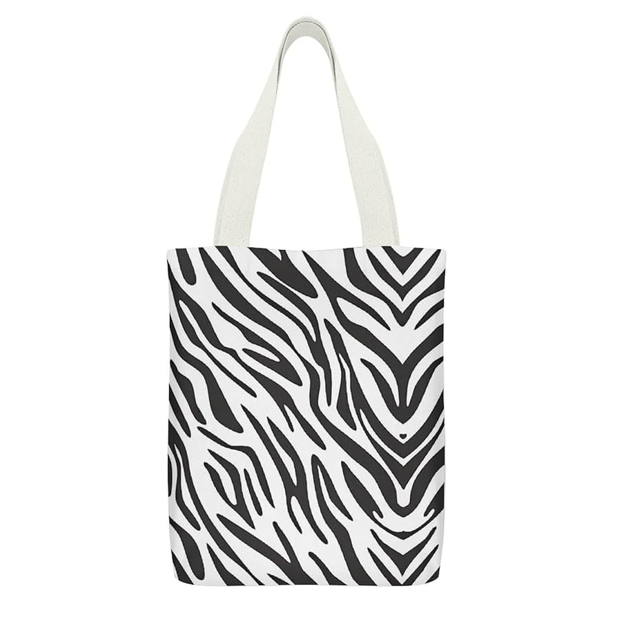 Amazon.co.jp: トートバッグ ゼブラ柄 ストライプ エコバッグ
