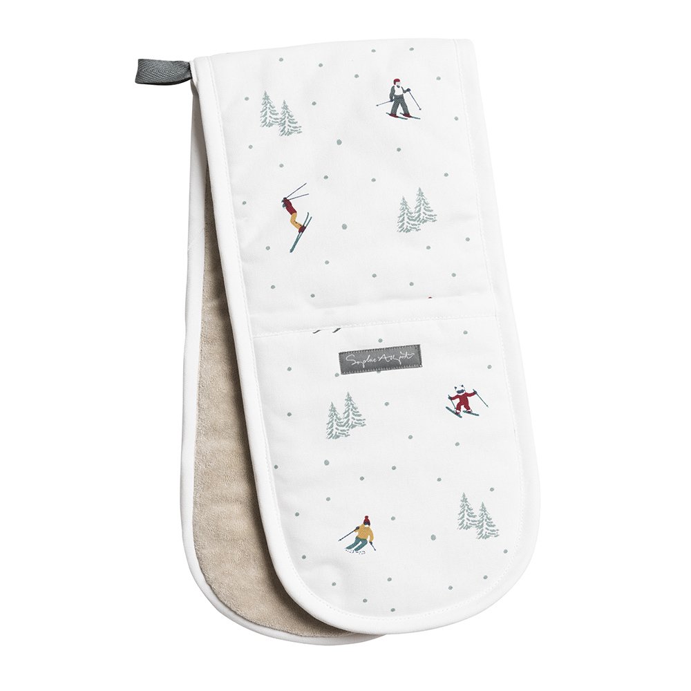Sophie Allport Skiing Collection - Double Oven Glove, Heat Resistant Kitchen Accessories