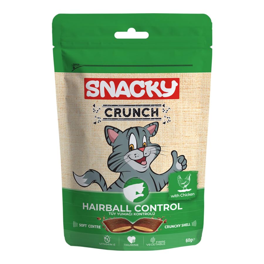Snacky Kedi Crunch Ödül Hairball Cont.Tavuk 10'lu Kedi Maması