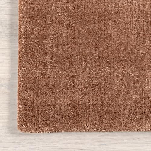 Image of Nuloom Speckled Brick Solid Flatweave Wool Area Rug, 4' x 6' | Nuloom Speckled Solid 4' x 6' Wool Area Rug for Living Room Bedroom Dining Room, Brick