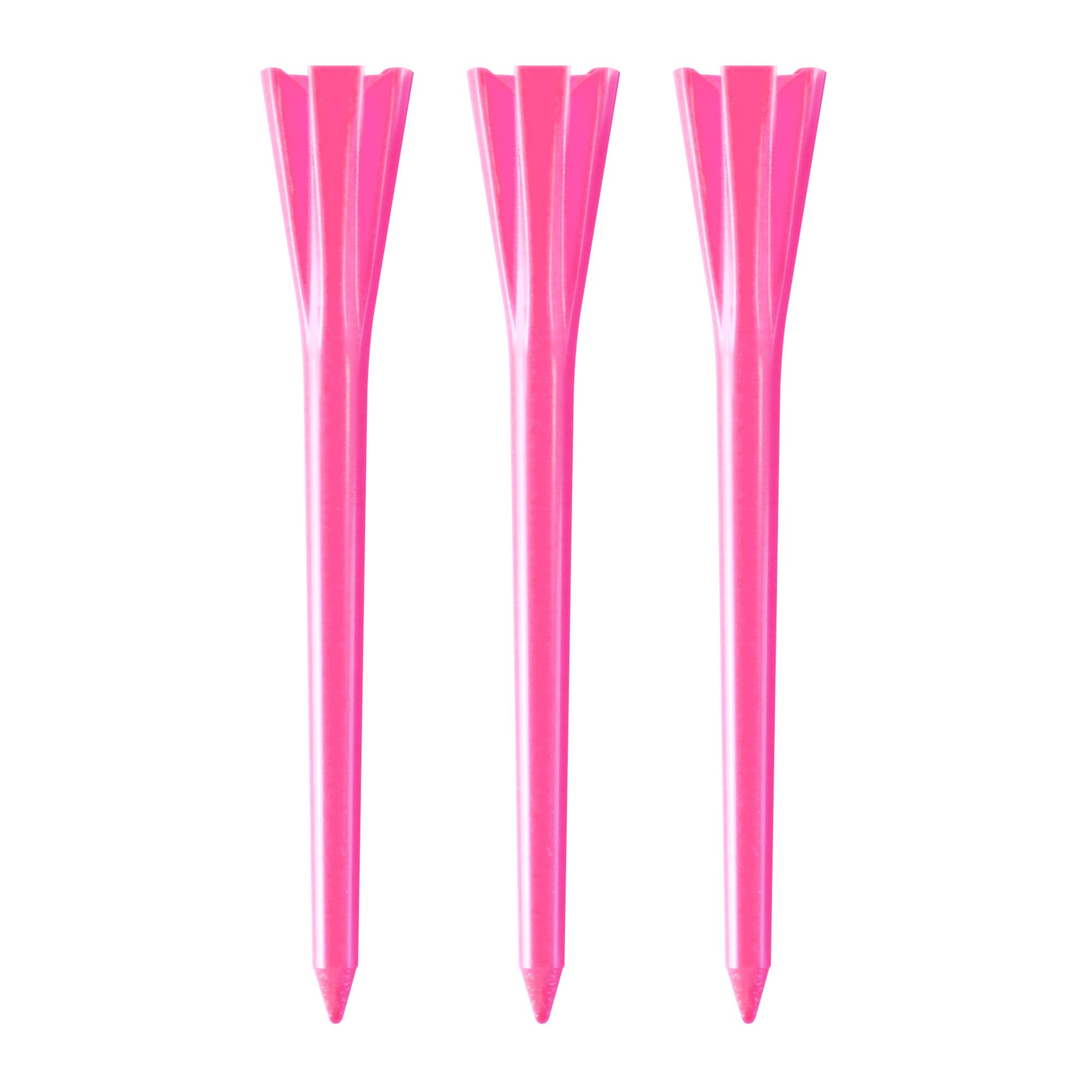 Izzo Golf Plastic Golf Tees, 3.25 Inch, Neon Pink