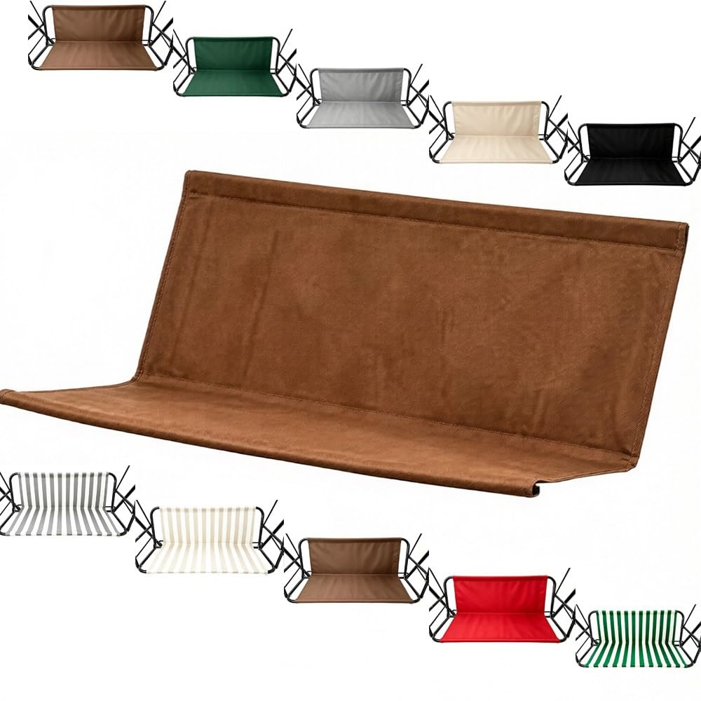 Couverture De Siège Balançoire 3 Places, Housse De Siège | Pare-Soleil À Bascule Jardin, Résistant Housse De Remplacement Pour Balancelle De Jardin(Brown,168x56x56cm)