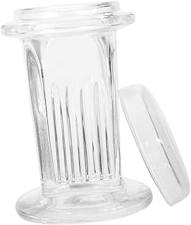 Professional Laboratory Glass Staining Jar, 5-Slide Capacity, 76x25mm, Clear Glass for Microscope Slide Staining and Lab Experiments