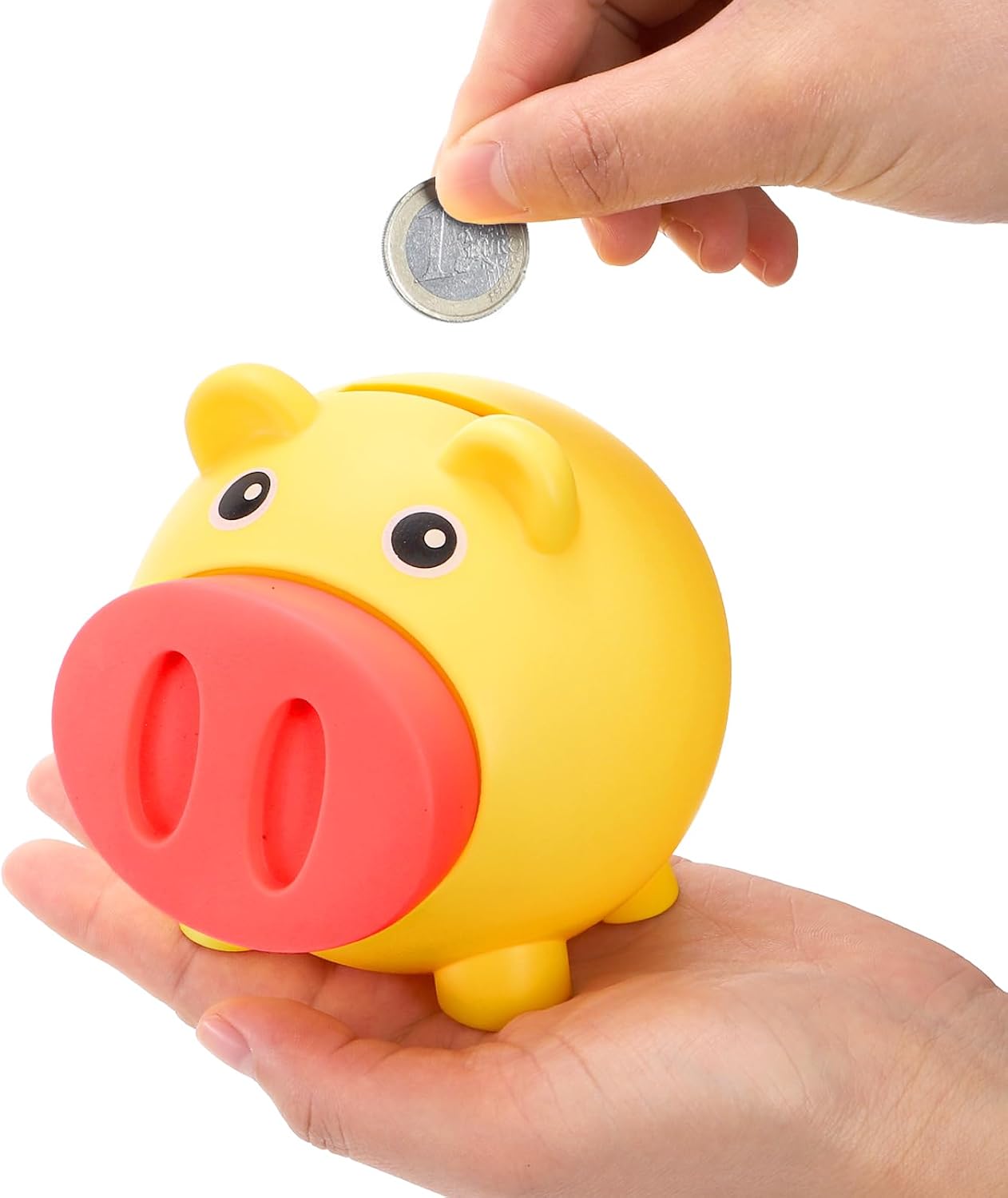 ZEAYEA 4 Pack Mini Piggy Bank, Cute Plastic Pig Money Bank, Unbreakable Saving Money Box Coin Bank for Boys Girls Adults, Practical Gift for Birthday, Christmas, New Year