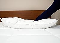 Vista 4 de Almohada de plumas y plumón de pato blanco, almohadas con soporte suave y mediano para personas que duermen de lado y de espalda, tamaño estándar