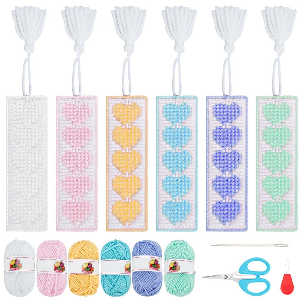 Amazon.com: FREEBLOSS 12 Set Bookmark Kit 6 Colors Yarn Plastic Canvas Heart Pattern Bookmark Cross Stitch Kit with Instruction Plastic Canvas for Embroidery Crafting Adults : Office Products amazon-com-freebloss-12-set-bookmark-kit-6-colors-yarn-plastic-canvas-heart-pattern-bookmark-cross-stitch-kit-with-instruction-plastic-canvas-for-embroidery-crafting-adults-office-products