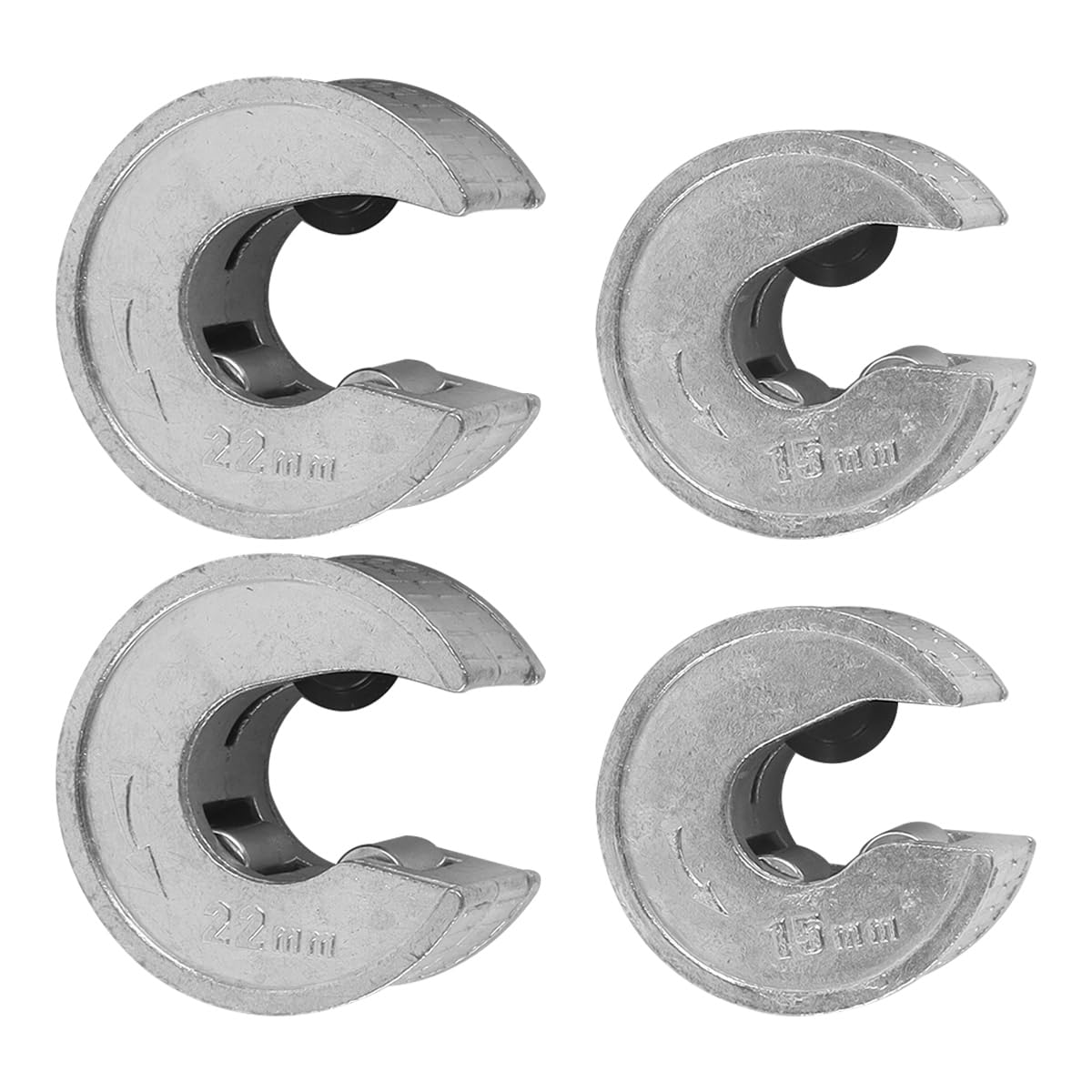 Ubric 2 cortatubos de 15 mm y 22 mm, Cuerpo de aleación de Zinc, Disco de Tubo Redondo para Cortar Cobre, latón, PVC, Aluminio