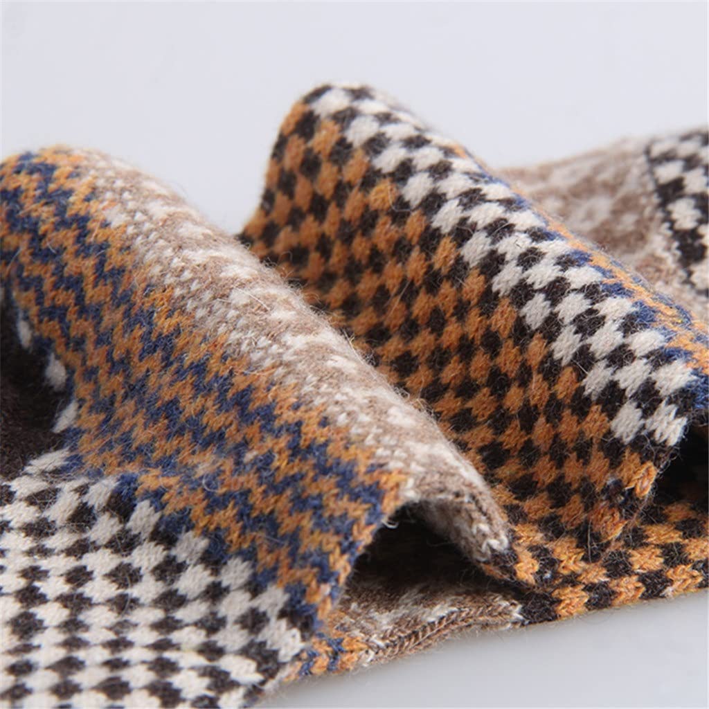 5 Pares/Lote Hombres Calcetines Invierno Grueso cálido Raya Calcetines de Lana Calcetines Casuales de Calcetines de Macho (Color: 5 Pares Tamaño: Un tamaño)