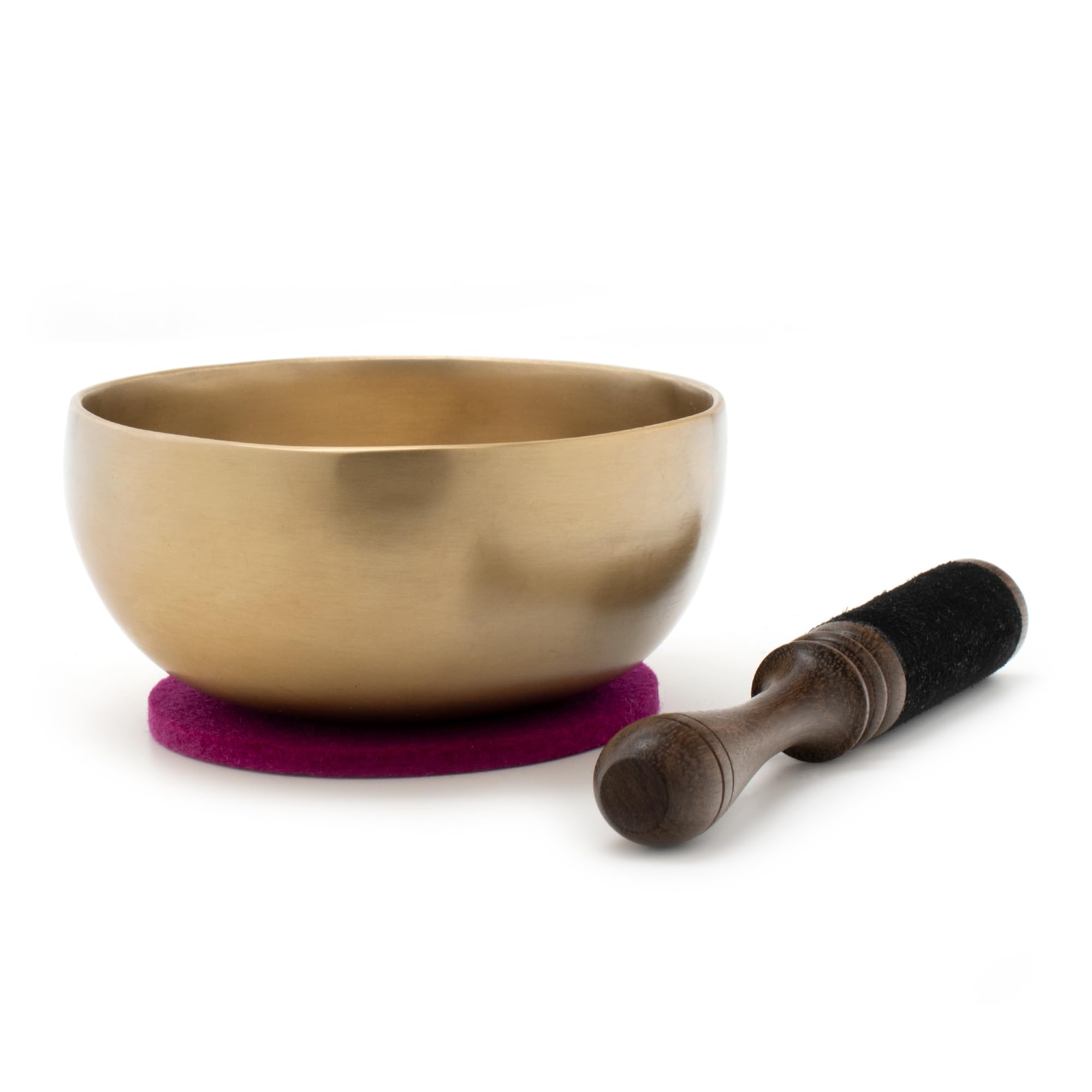 Klangschale 400g mit OM-Mandala-Gravur, handgeschmiedet | Fair Trade aus Nepal, ideal für Meditation und Yoga, inkl. Zubehör