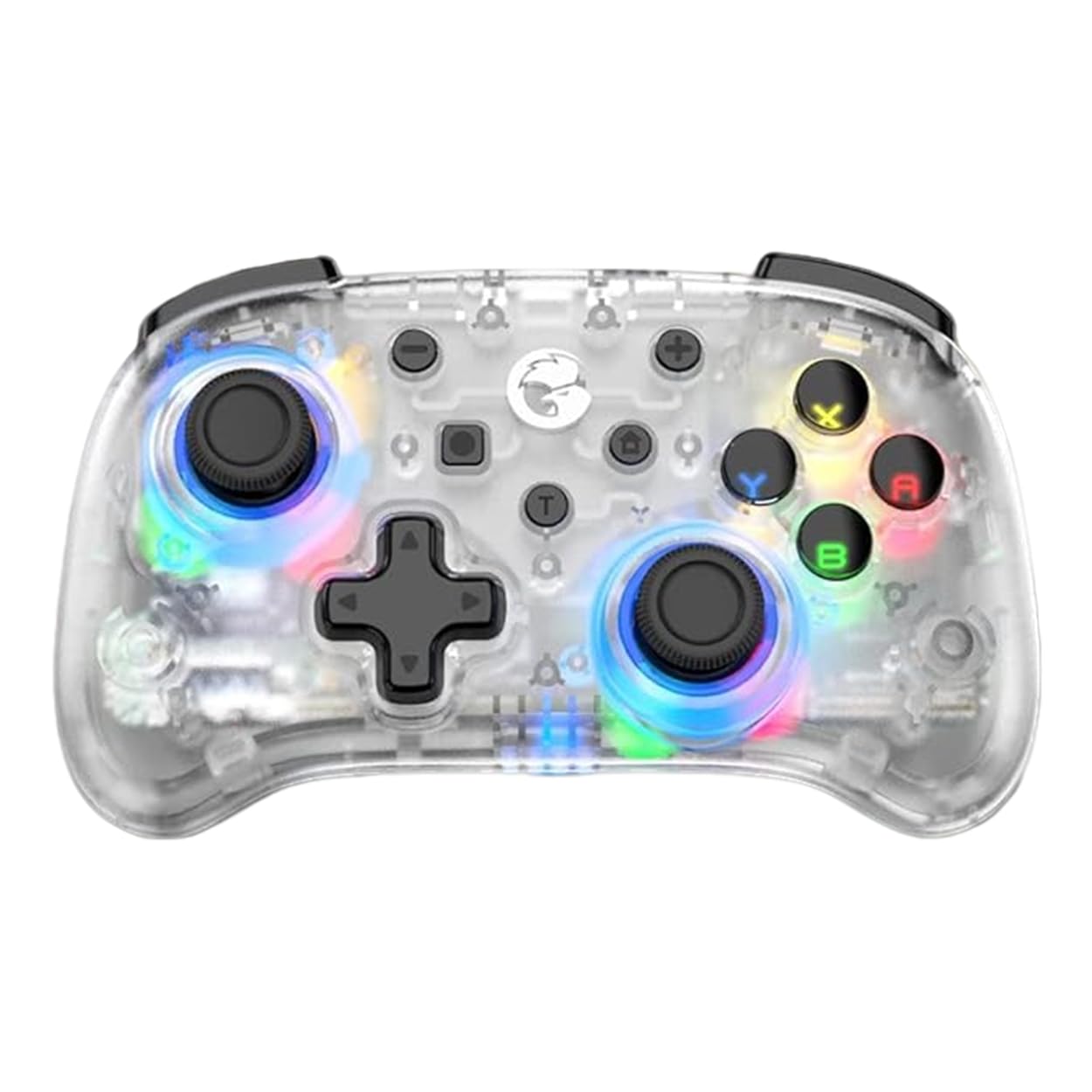 GameSir T4 mini Gaming Controller for Windows PC/Android/iOS/Switch, PC Game Controller with Dual-Vibration, USB Bluetooth Gamepad Joystick for Apple Arcade MFi Games, HID-Support Games - White