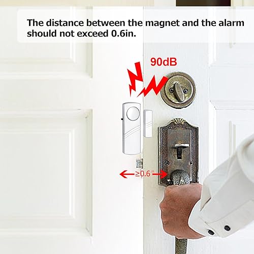 Miniatura 3 de Alarma de seguridad para puerta y ventana, sensor inalámbrico, alarma antirrobo, alarma de puerta para seguridad de los niños, alarma de timbre de