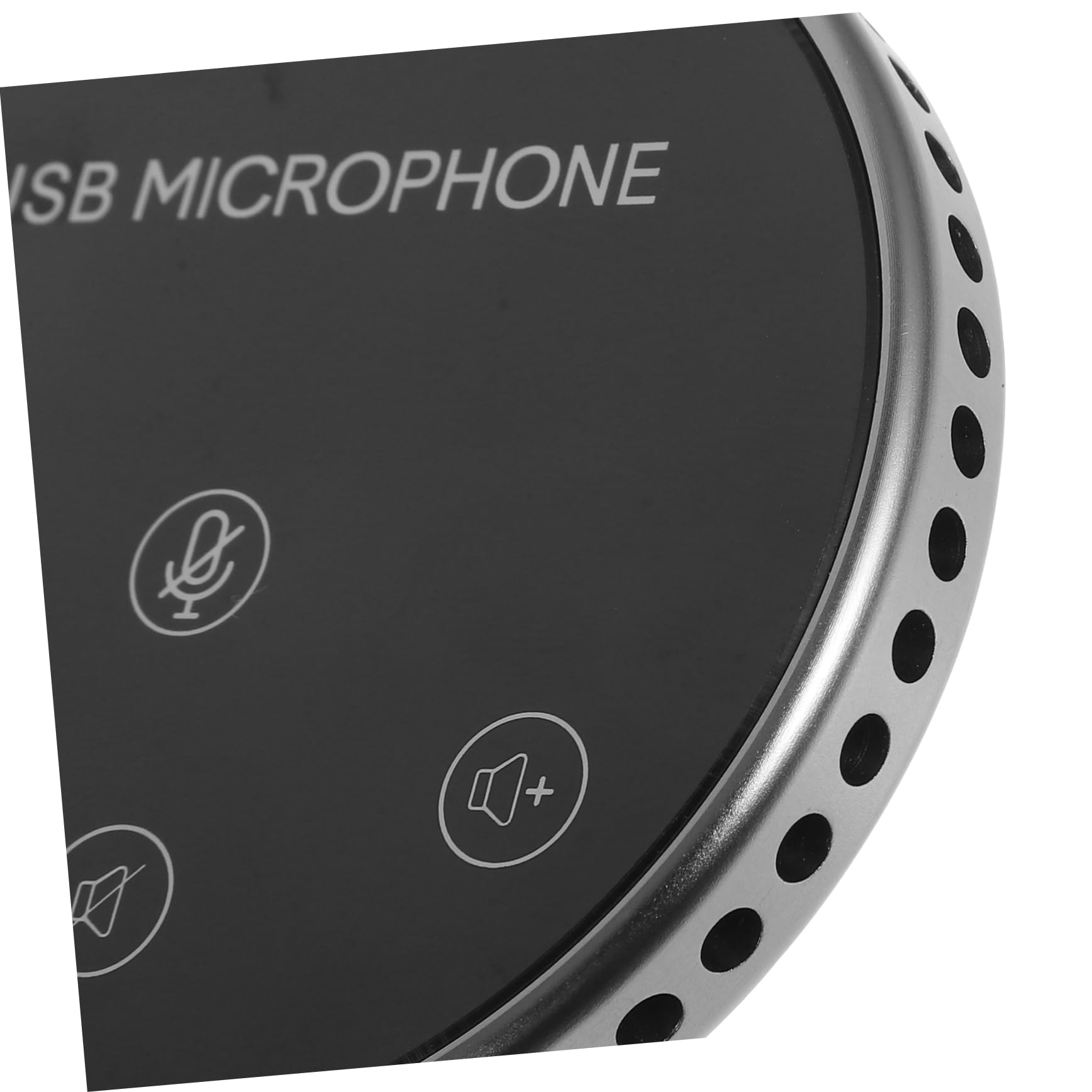 HOMSFOU Microfono Omnidirezionale USB 360° per Conferenza, Nero | Lega di Alluminio, per Notebook e Pc, Chat Vocale Gaming e Live Streaming, Uso Semplice