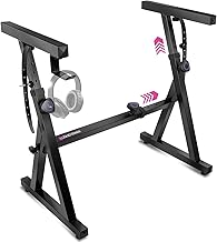 Liquid Stands Piano Keyboard Stand - Z Style Adjustable and Portable Heavy Duty Music Stand for Kids and Adults -Fits 54-88 Key Electric Pianos - Sturdy Musical Keyboard Stand (Black)