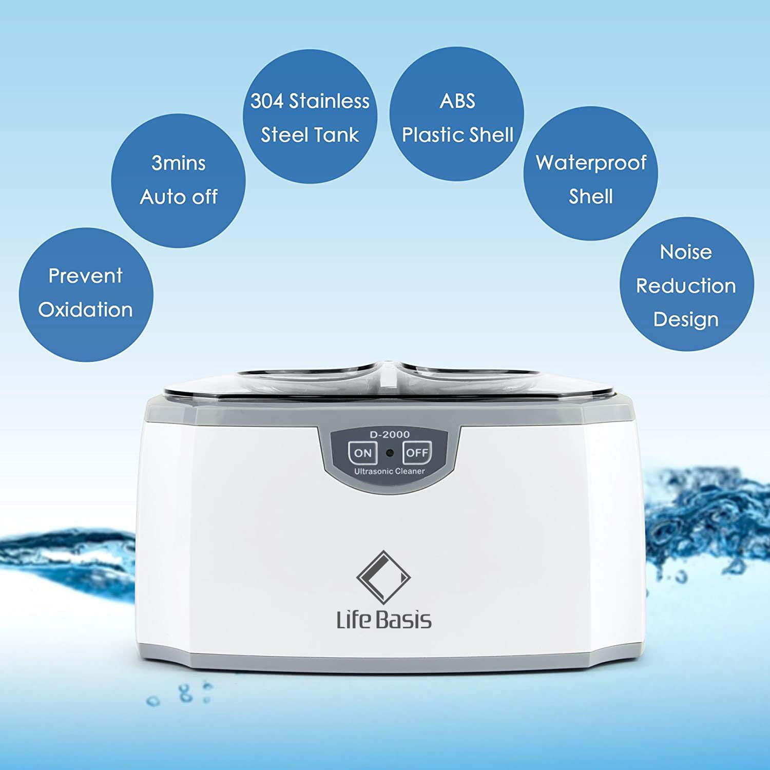 Nettoyeur Ultrasons 45kHz, 30W, Bac 420ML – Recommandé par TESTSIEGER 2025 (Allemagne) – Pour Lunettes, Bijoux, Prothèses Dentaires, Montres, Rasoirs