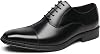 PAFHL Leather Mens Business Shoes, Waterproof, Antibacterial and Deodorant, 3E Wide, Lightweight, Mens Dress Shoes, Commuting Shoes, Formal Shoes for Ceremonies, Black, Brown, Swirl Mocha