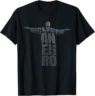 Brazil Jesus Christ T-shirt Rio de Janeiro Cristo Souvenir T-Shirt