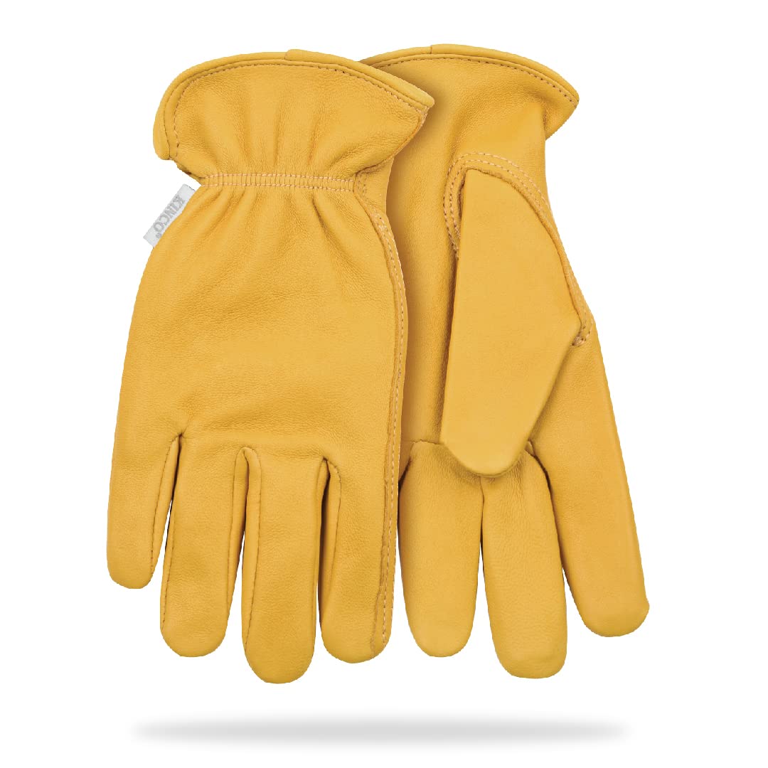 Kinco 98W-S Women's Unlined Cowhide Gloves, Keystone Thumb, Small, Golden